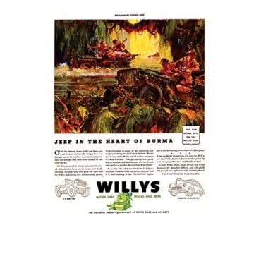 Vintage Willys Ad In the Heart of Burma