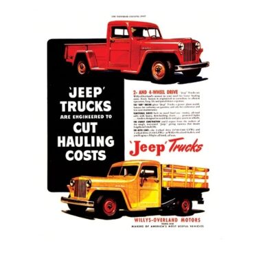 Vintage Willys Ad Cutting Hauling Cost