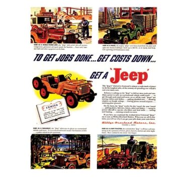 Vintage Willys Ad Job Done Cost Down