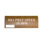 Paint Stencil "Max Post Speed 35 MPH"  Fits  41-71 Jeep & Willys