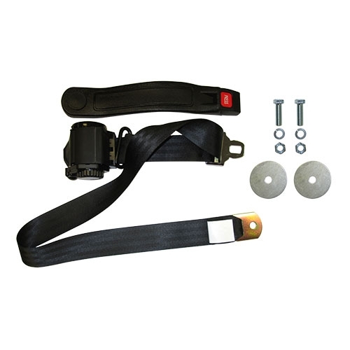 Retractable 3-Point Front Seat Belt with Hardware  Fits  41-75 Jeep