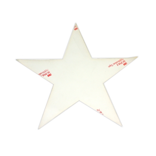 Decal 20" High White Hood Star (w/Transfer Paper) Fits  41-71 Jeep & Willys