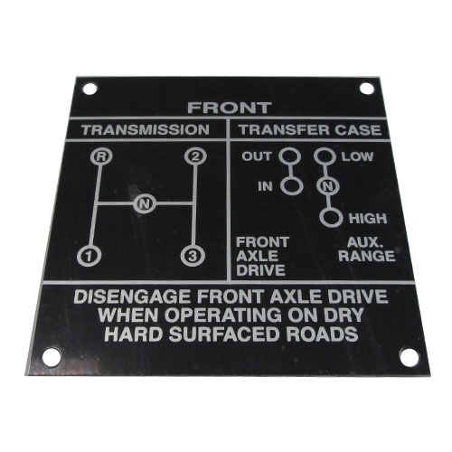 Metal Dash Data Plate Set Fits  41-45 MB