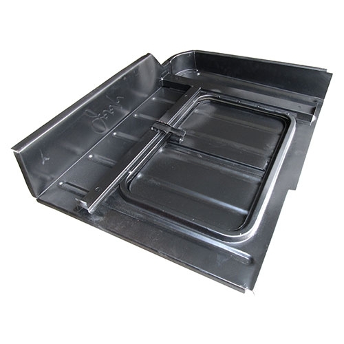 Replacement Steel Tool Compartment with Lid (Stamped "Jeep")  Fits  46-71 CJ-2A, 3A, 3B, 5, M38, M38A1