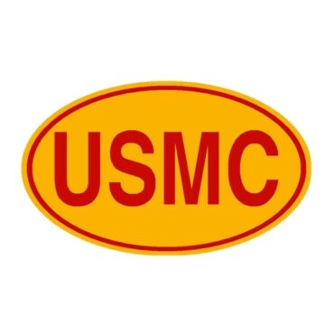 New Red on Yellow USMC Euro Decal  Fits  41-71 Jeep & Willys