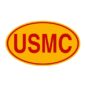 New Red on Yellow USMC Euro Decal  Fits  41-71 Jeep & Willys