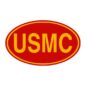 New Yellow on Red USMC Euro Decal Fits  41-71 Jeep & Willys