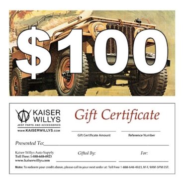 $100 Gift Certificate to Kaiser Willys