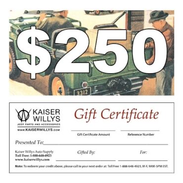 $250 Gift Certificate to Kaiser Willys