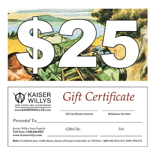 $25 Gift Certificate to Kaiser Willys