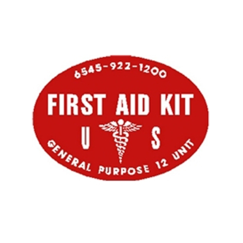 New First Aid Kit Decal Fits  41-71 Jeep & Willys