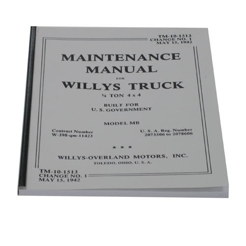 Mechanics (service) Manual  Fits  41-45 MB, GPW