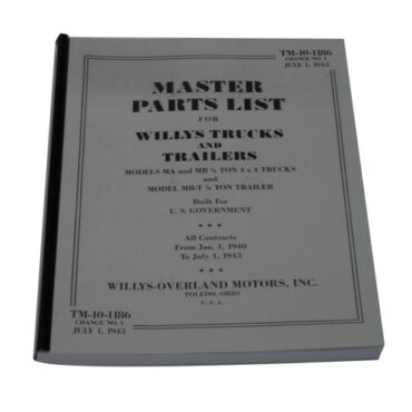 Master Parts List Manual  Fits  41-45 MB, GPW