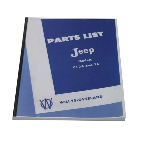 Master Parts List Manual  Fits  46-53 CJ-2A, 3A