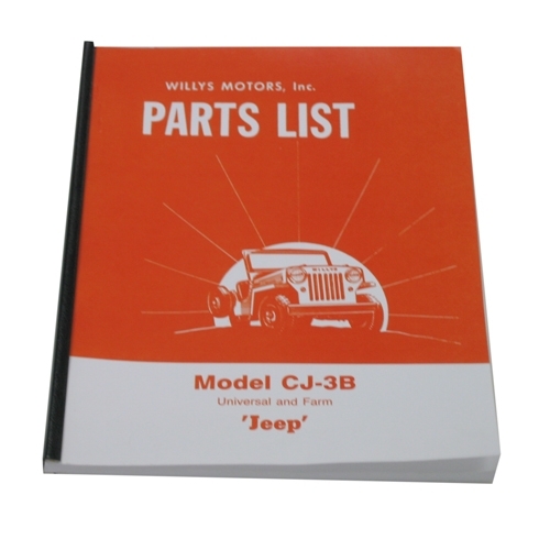 Master Parts List Manual  Fits  53-64 CJ-3B