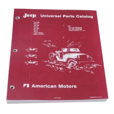 Master Parts List Manual  Fits 55-71 CJ-5 with 4-134 & V6 engines