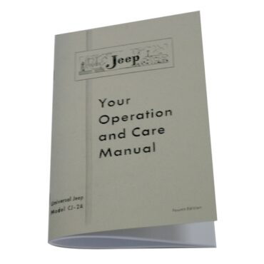 Owners Manual  Fits  46-53 CJ-2A, 3A