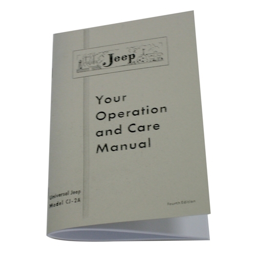 Owners Manual  Fits  46-49 CJ-2A