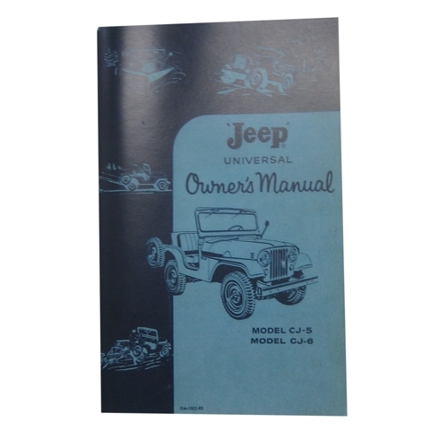 Owners Manual  Fits  55-63 CJ-5