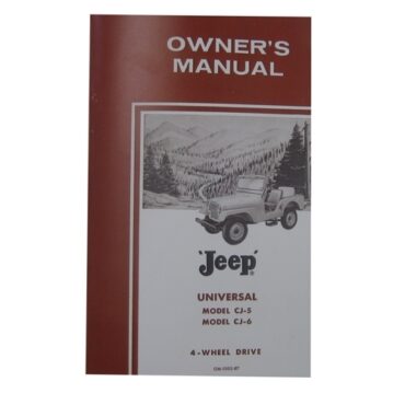 Owners Manual  Fits  64-71 CJ-5 with 4-134 engine