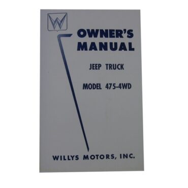 Owners Manual  Fits  50-53 Truck