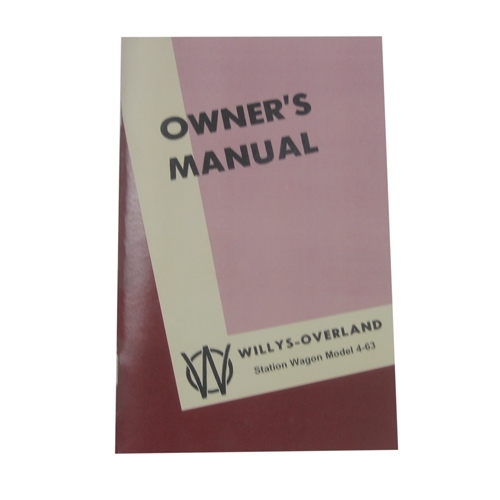 Owners Manual Fits 46-49 Station Wagon