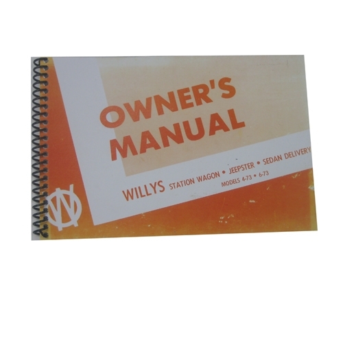 Owners Manual  Fits  50-51 Jeepster