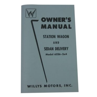 Owners Manual  Fits  54-55 Station Wagon with Planar Suspension (2wd)