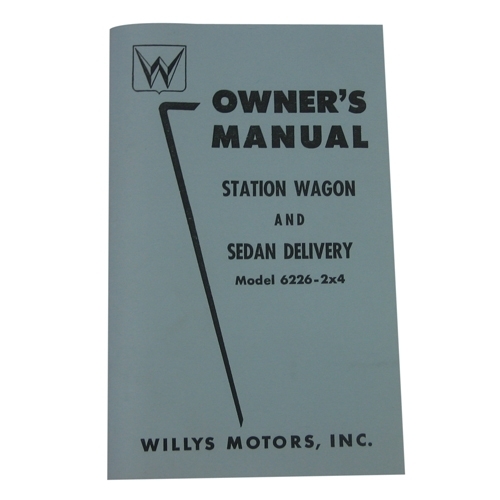 Owners Manual Fits 54-55 Station Wagon with Planar Suspension (2wd)