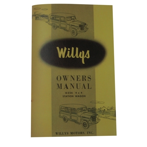 Owners Manual Fits 54-55 Station Wagon
