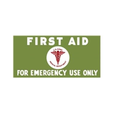 New First Aid Kit Lettering Decal Fits  41-71 Jeep & Willys