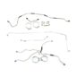 Complete Formed Steel Brake Line Kit (Imported) Fits  46-48 CJ-2A (early style master cylinder with front hole threaded)