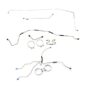 Complete Formed Steel Brake Line Kit (Imported) Fits  48-49 CJ-2A (later style master cylinder with both front mounting holes unthreaded)