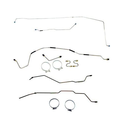 Complete Formed Steel Brake Line Kit (Imported) Fits 49-55 CJ-3A, 3B for style with steel S lines
