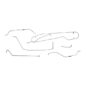 US Made Complete Formed Steel Brake Line Kit (9" brakes) Fits  53-67 CJ-3B, 5 with option flexible hoses to front wheel cylinders
