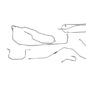 US Made Complete Formed Steel Brake Line Kit (F 4-134 & 6-226) Fits 55-62 Station Wagon, Sedan Delivery with Dana 44 rear, Late