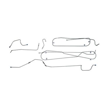 US Made Complete Formed Steel Brake Line Kit (4-134) Fits  47-53 Truck with rear Dana 53 axle