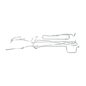 US Made Complete Formed Steel Brake Line Kit (4-134) Fits  47-53 Truck with rear Dana 53 axle