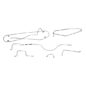 US Made Complete Formed Steel Brake Line Kit Fits  47-55 Jeepster & Station Wagon w/ Planar Suspension