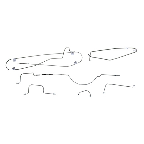 US Made Complete Formed Steel Brake Line Kit Fits  47-55 Jeepster & Station Wagon w/ Planar Suspension