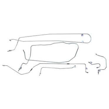 Complete Formed Steel Brake Line Kit (F 4-134 & 6-226) Fits 54-55 Station Wagon, Sedan Delivery with Dana 44 axle