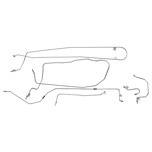 Complete Formed Steel Brake Line Kit (F 4-134 & 6-226) Fits 54-55 Station Wagon, Sedan Delivery with Dana 44 axle