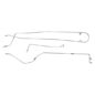 US Made Complete Formed Steel Brake Line Kit (F 4-134 & 6-226) Fits 54-55 Station Wagon, Sedan Delivery with Dana 44 axle, Early