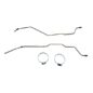 Rear Axle Formed Steel Brake Line Kit (Imported) Fits  49-64 CJ-3A, 3B