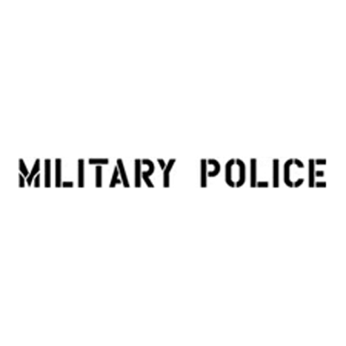 New 1.75" Paint Mask Stencil "Military Police" Fits  41-71 Jeep & Willys