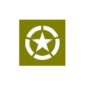 Paint Mask Stencil w/15" Diameter Star "Broken" Invasion Circle Fits  41-71 Jeep & Willys