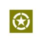Paint Mask Stencil w/18" Diameter Star "Broken" Invasion Circle Fits  41-71 Jeep & Willys