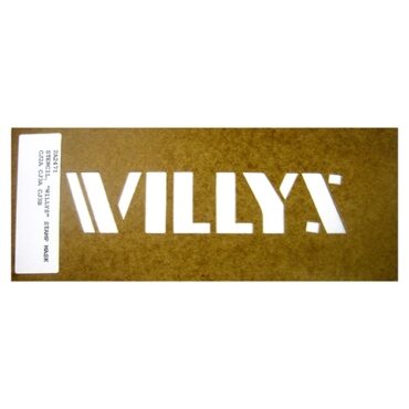 Paint Stencil Decal "Willys"  Fits  41-72 Jeep & Willys
