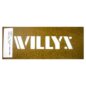Paint Stencil Decal "Willys"  Fits  41-72 Jeep & Willys