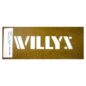 Paint Stencil Decal "Willys"  Fits  41-72 Jeep & Willys